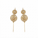 Urthn Gold Plated Round Ear cuff(Pack of 6)