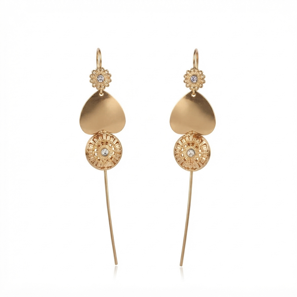 Urthn Gold Plated Heart Shape Ear cuff(Pack of 6)