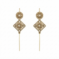 Urthn Gold Plated Square Ear cuff(Pack of 6)