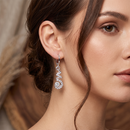 Urthn Silver Plated Austrian Stone S-Curved Shape Hoop Earrings for Women(Pack Of 6)