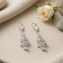 Urthn Silver Plated Austrian Stone S-Curved Shape Hoop Earrings for Women