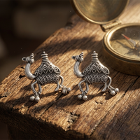 Urthn Oxidised Camel Stud Earrings Fro Women And Girls 