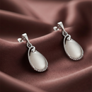 Urthn Silver Plated Monalisa Stone Dangler Earrings