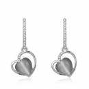 Urthn Silver Plated Monalisa Stone Dangler Earrings(Pack of 6 )