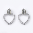 Urthn Silver Plated Monalisa Stone Dangler Earrings(Pack of 6 )