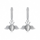 Urthn Silver Plated Monalisa Stone Dangler Earrings(Pack of 6 )