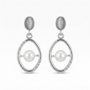 Urthn Silver Plated Monalisa Stone Dangler Earrings(Pack of 6 )