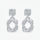 Urthn Silver Plated Austrian Stone Dangler Earrings(Pack of 6 )