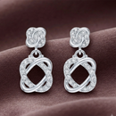 Urthn Silver Plated Austrian Stone Dangler Earrings
