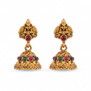 Urthn Antique Gold Plated Temple Jhumki Earrings(Pack of 6 )