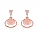Urthn Rose Gold Plated Monalisa Stone Dangler Earrings(Pack of 6 )