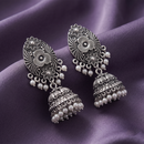 Urthn Lightweight Oxidised Jhumki Earrings for women