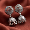 Urthn Stylish Oxidised Jhumki Earrings for Women