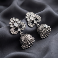 Urthn Fashion Oxidised Mirror Jhumki Earrings for Girls & Women