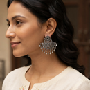 Urthn Fashion Oxidised with Mirror Dangler Earrings for Women(Pack of 3)