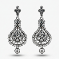 Urthn Fashion Oxidised with Mirror Dangler Earrings for Women(Pack of 3)