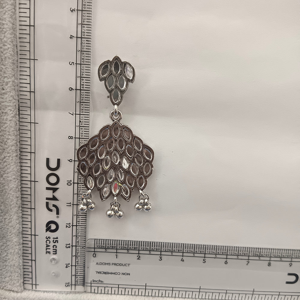 Urthn Fashion Oxidised with Mirror Dangler Earrings for Women(Pack of 3)
