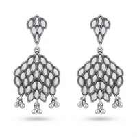 Urthn Fashion Oxidised with Mirror Dangler Earrings for Women(Pack of 3)