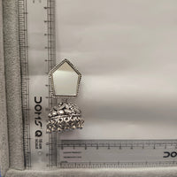 Urthn Fashion Oxidised Mirror Jhumki Earrings for Girls & Women(Pack of 3)