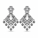 Urthn Oxidised Earrings Featuring Mirror Cut Glass Stone for Girls & Women(Pack of 3)