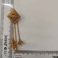 Urthn Festive Gold Plated Chain Kashmiri  Jhumki Earrings with Austrian Stone & Pearl(Pack of 3)
