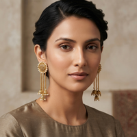 Urthn Fashion Gold Plated Austrian Stone Jhumki Drop Earrings