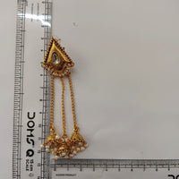 Urthn Ethnic Gold Plated Kashmiri Jhumki Earrings with Austrian Stone & Pearl(Pack of 3)
