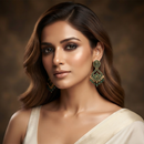 Urthn Designer Stone & Pearl Chandelier Earrings for Women(Pack of 3)