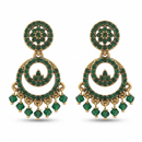 Urthn Designer Stone & Pearl Chandelier Earrings for Women(Pack of 3)