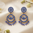 Urthn Designer Stone & Pearl Chandelier Earrings for Women