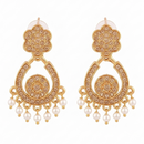 Urthn Designer Stone & Pearl Chandelier Earrings for Women(Pack of 3)