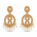 Urthn Designer Stone & Pearl Chandelier Earrings for Women(Pack of 3)