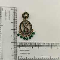 Urthn Designer Stone & Pearl Chandelier Earrings for Women(Pack of 3)