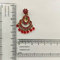 Urthn Designer Stone & Pearl Chandelier Earrings for Women(Pack of 3)