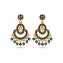 Urthn Designer Stone & Pearl Chandelier Earrings for Women(Pack of 3)