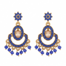 Urthn Designer Stone & Pearl Chandelier Earrings for Women(Pack of 3)