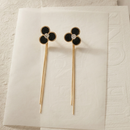Urthn Trendy Long Tassel Earrings with Floral Motif  for Women Stylish Party & Festive Wear Jewellery(Pack Of 3)