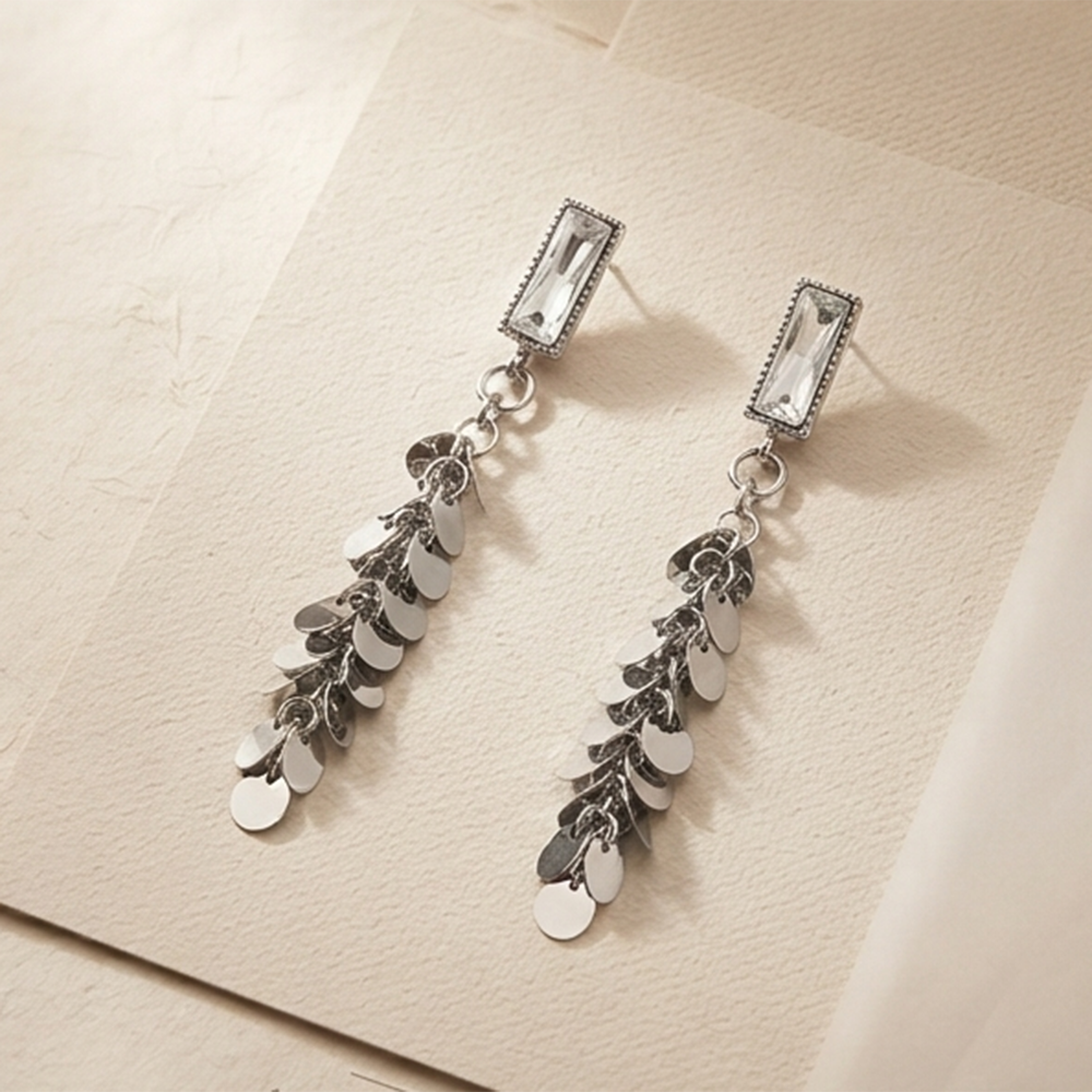Urthn Trendy Long Tassel Earrings Drop for Women (Pack Of 3)