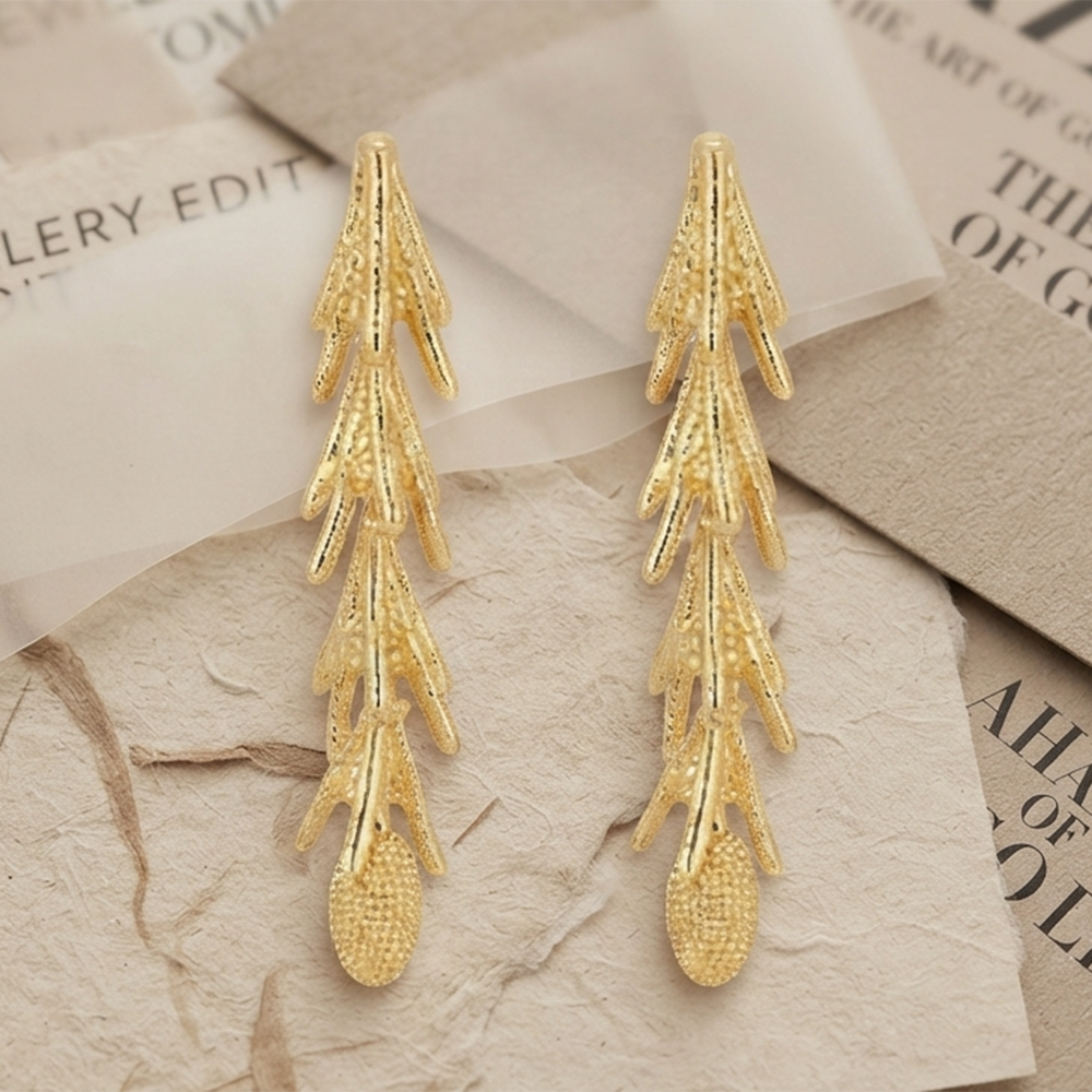 Urthn Stylish Tree Branch  Shape Dangler Earrings for Women Classic Ethnic & Party Wear(Pack Of 3)
