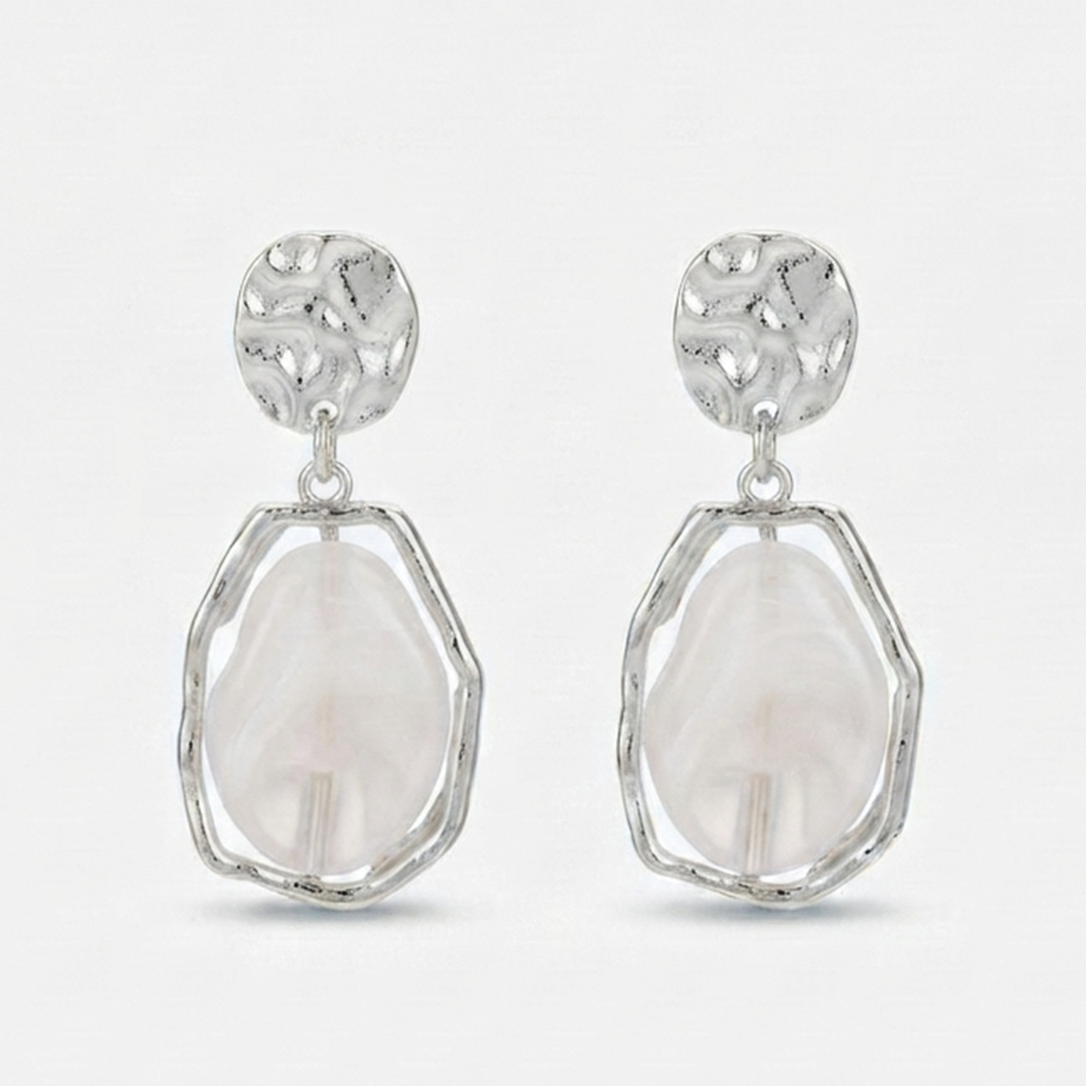 Urthn Trendy Ethnic White Marble Rasin Dangler Earrings for Women  Wedding & Festive Wear Jewellery(Pack Of 3)