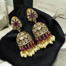 Sona Covering Antique Style Polki Kundan Pearl Earrings Perfect for Special Occasions