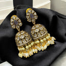 Sona Covering Antique Style Polki Kundan Pearl Earrings Perfect for Special Occasions
