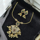 Sona Covering Beautiful Austrian And Pearl Necklace with Matching Earrings