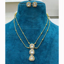 Sona Covering Elegant Kundan Necklace Set with Minimal Stud Earrings