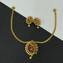 Sona Covering Gorgeous Pota Stone And Pearl Wedding Necklace Set