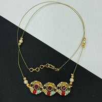 Sona Covering Lightweight Pota Stone Necklace Of Party Wear