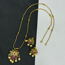 Sona Covering Luxury Austrian Stone With Pota Stone Pearl Necklace Set 