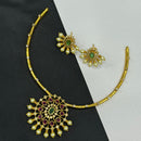 Sona Covering Luxury Austrian Stone With Pota Stone Pearl Necklace Set 