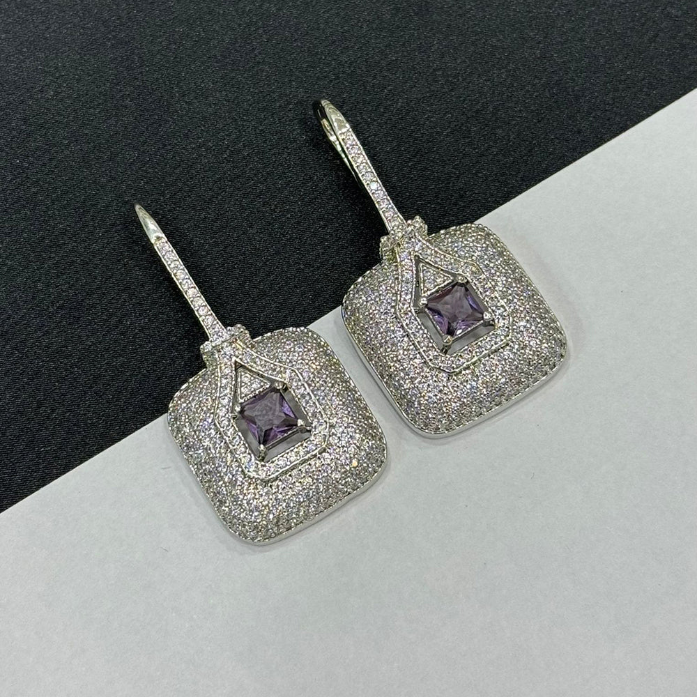 Sona Covering Graceful American Diamond Dangler Earrings