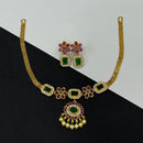 Sona Covering Royal Elegance Pota Stone with Pearl Necklace Set